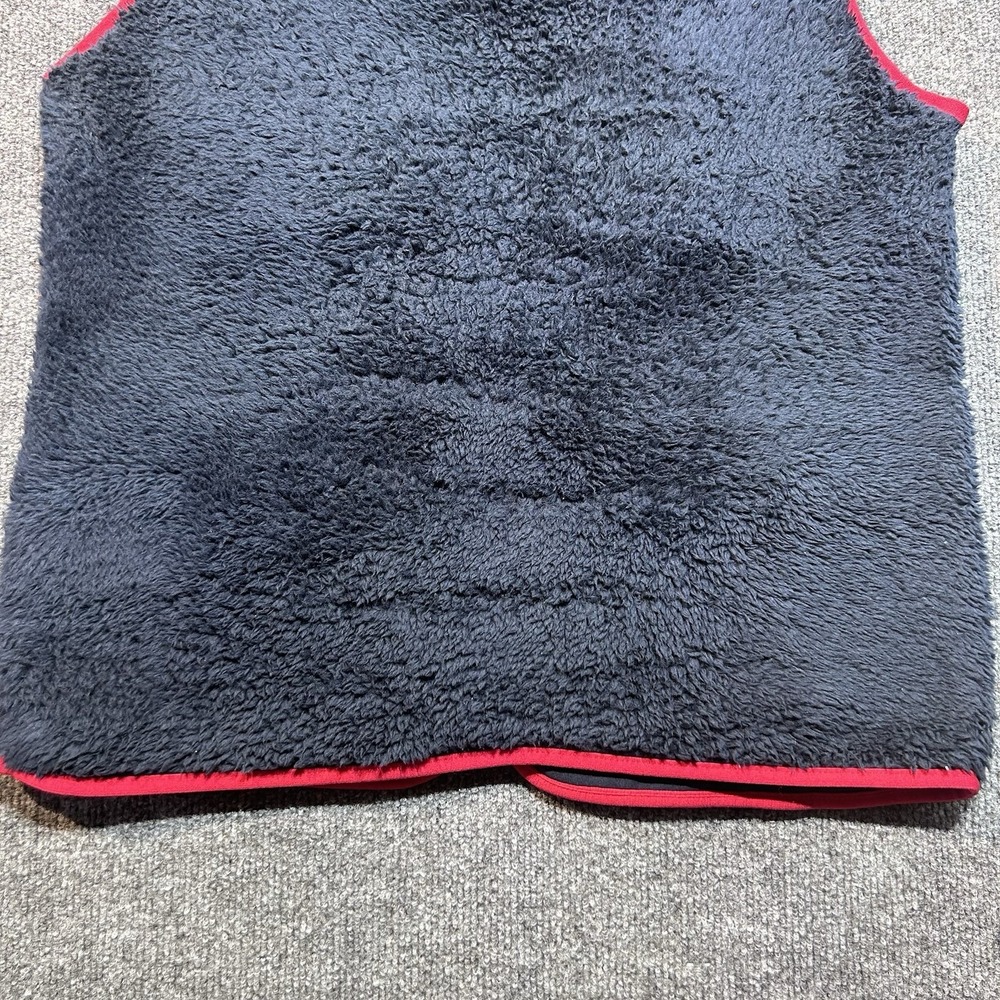 Tommy Hilfiger Sherpa Fleece Vest Women's Small Navy Red Full Zip Logo Pockets - Picture 9 of 14